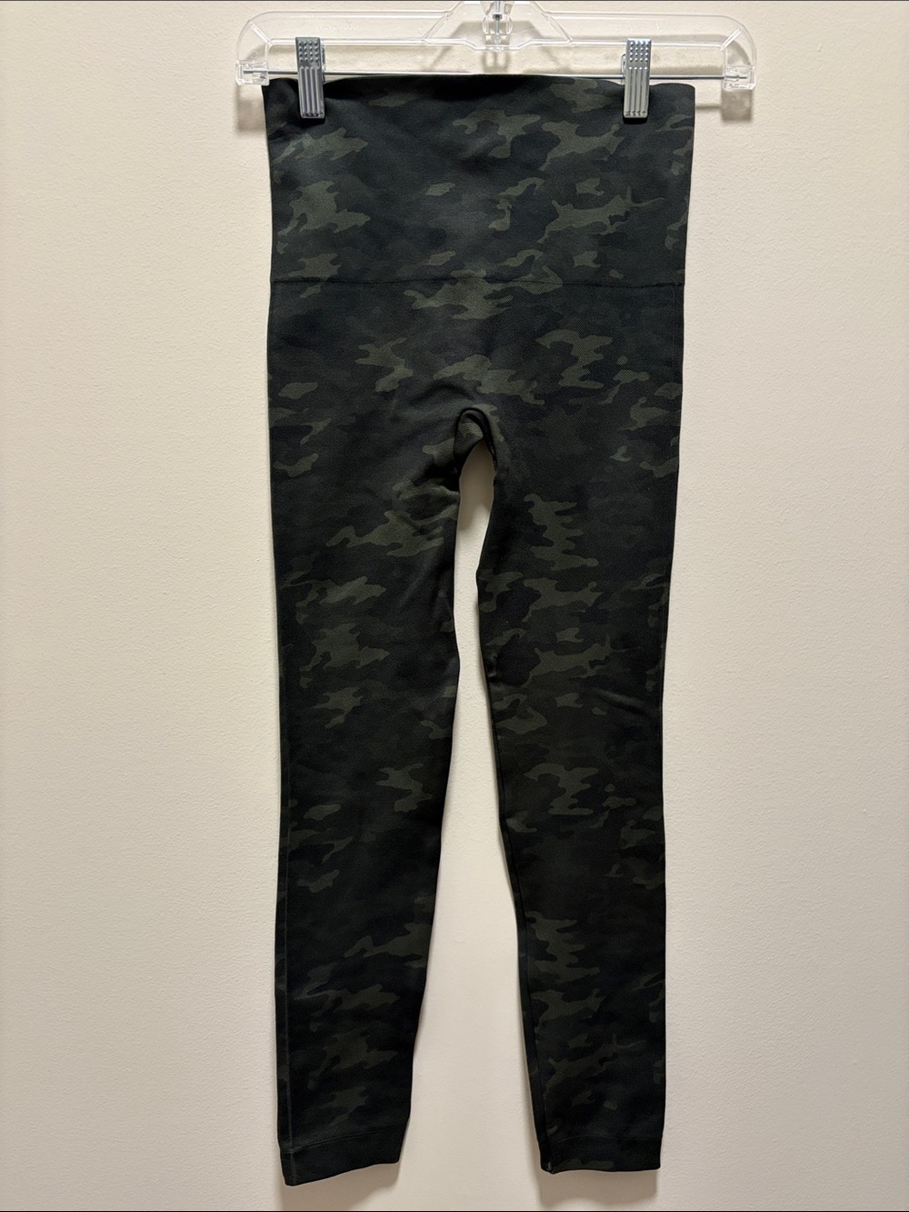 Spanx High-Waist Camo Leggings - Black/Olive